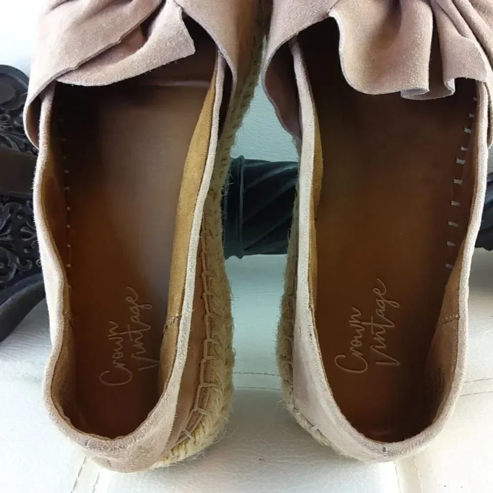 Crown Vintage pinkish/taupe Hermosa espadrilles